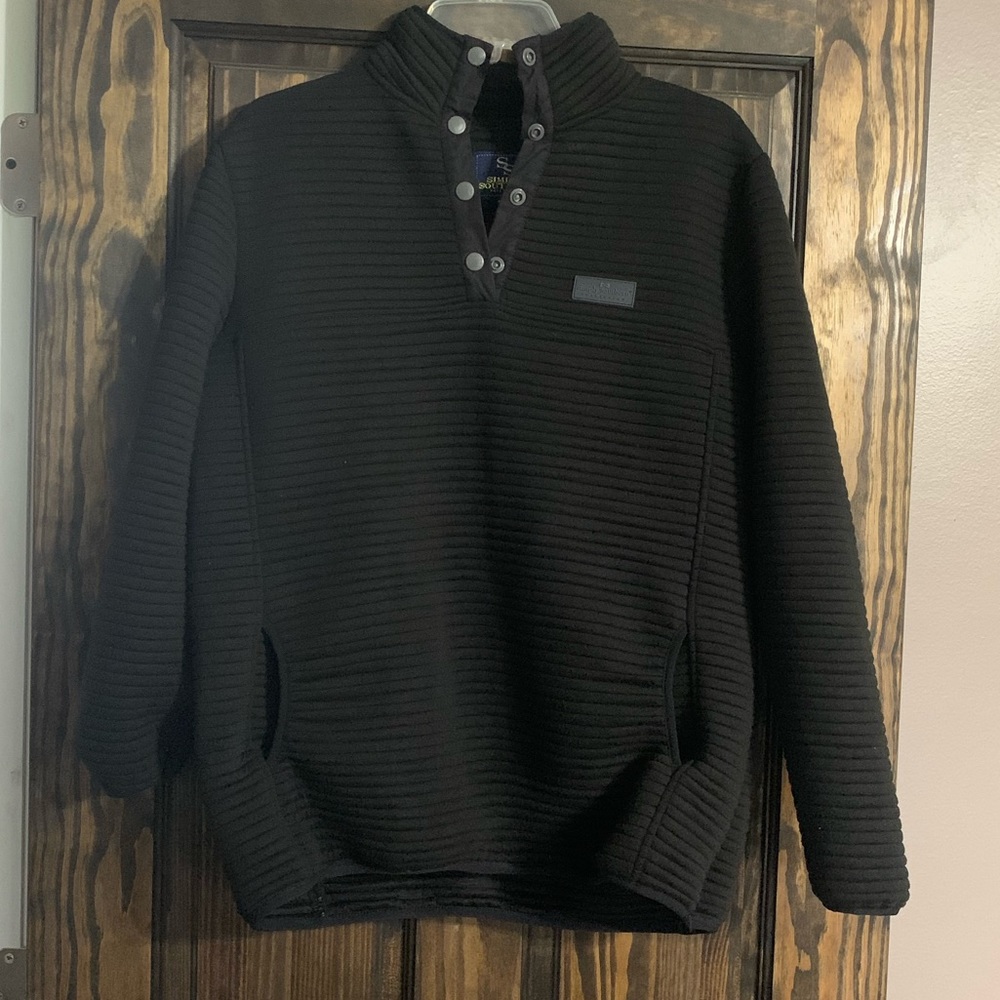 Women’s Simply Southern Black Ribbed Sweater